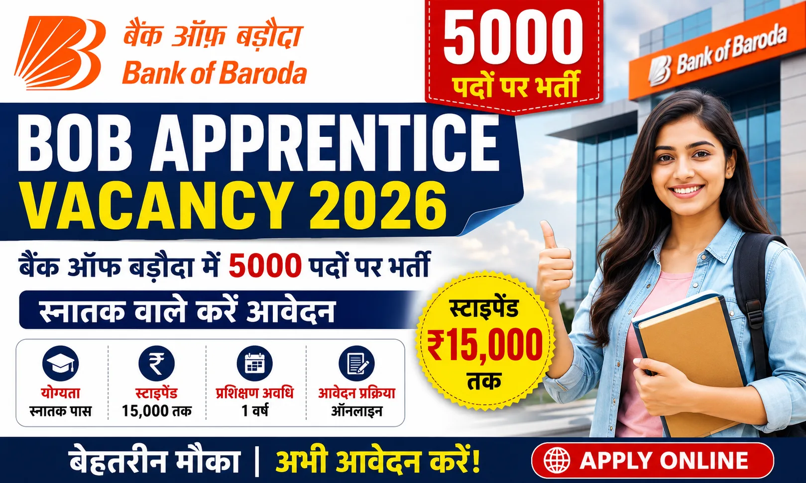 BOB Apprentice Vacancy 2026